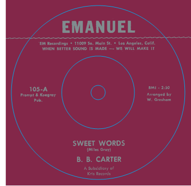 BB CARTER – LEAVE ME ALONE / SWEET WORDS