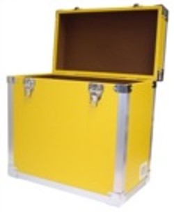YELLOW - 50 LP Record Storage Carry Case