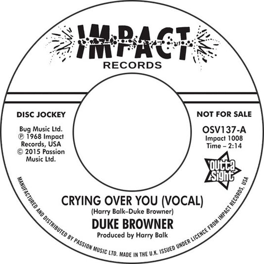 Duke BROWNER - Crying Over You