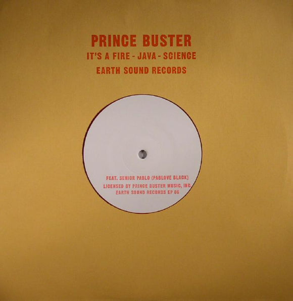 Prince Buster & Senior Pablo (Pablove Black) - It’s A Fire -Java - Science (10 Inch Red Vinyl)