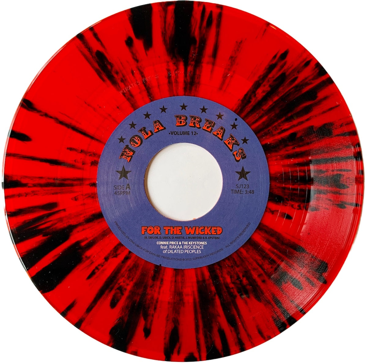 Connie Price & The Keystones ft. Rakaa Iriscience (Dilated Peoples) - For The Wicked b/w For The Wicked (Professor Shorthair Extended Mix) (Blood Splattered 7'')