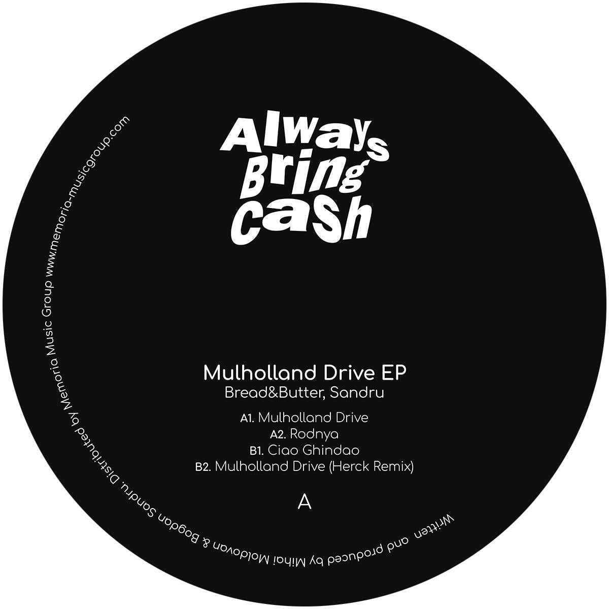 Bread&Butter & Sandru - Mulholland Drive ⟨incl. Herck Remix⟩ [vinyl only]