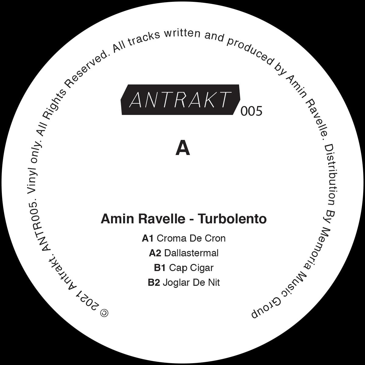 Amin Ravelle - Turbolento EP [vinyl only]