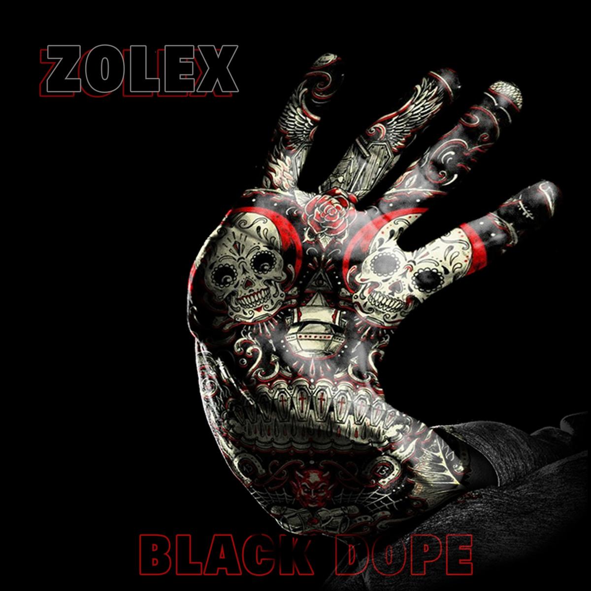Zolex - Black Dope [full colour sleeve / red + grey marbled vinyl]