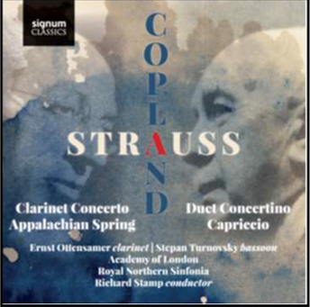 Academy of London, Richard Stamp, Ernst Ottensamer, Stepan Turnovsky - Strauss: Duet Concertino, Prelude to Capriccio Copland: Clarinet Concerto, Appalachian Spring