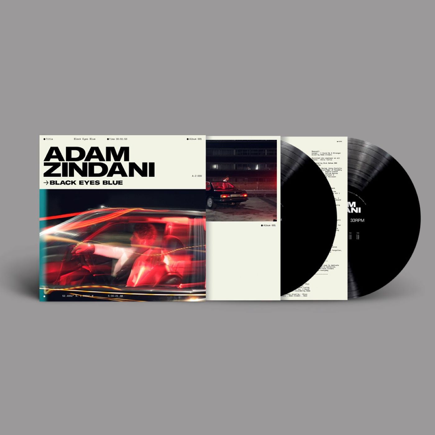 Adam Zindani - Black Eyes Blue [2LP Black Vinyl]