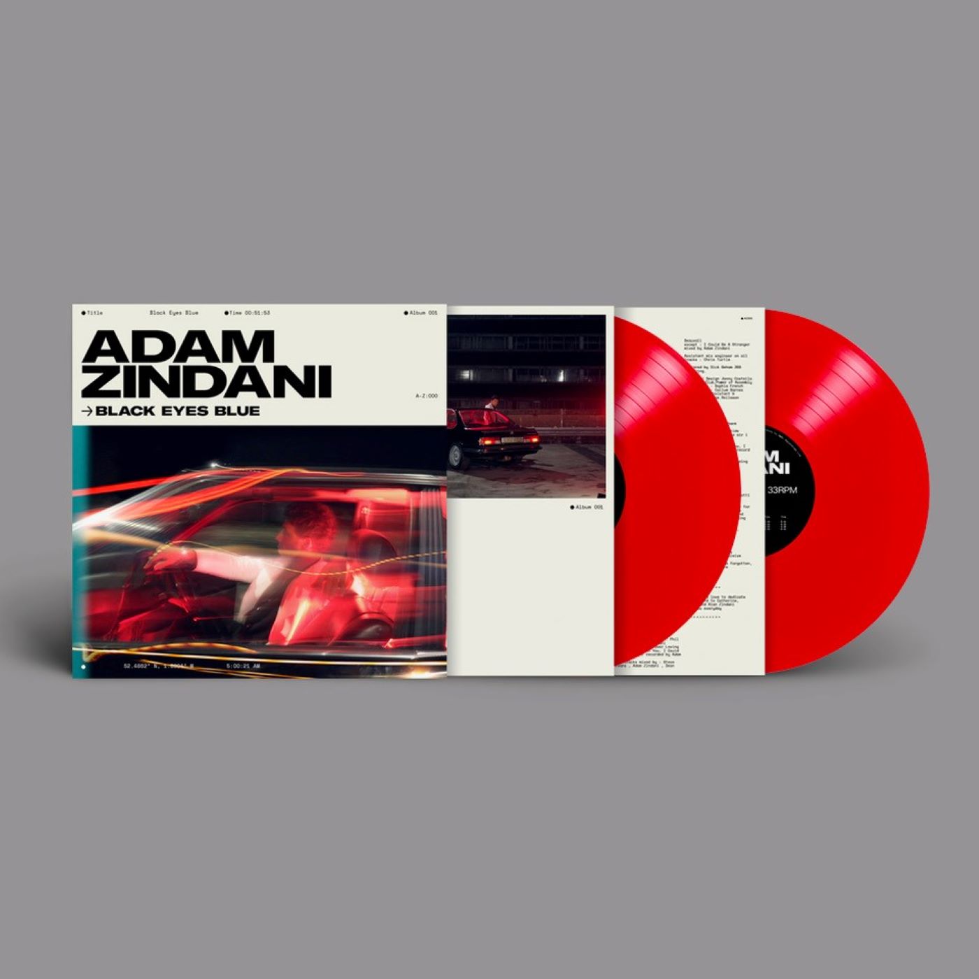 Adam Zindani - Black Eyes Blue [2LP Red Vinyl]