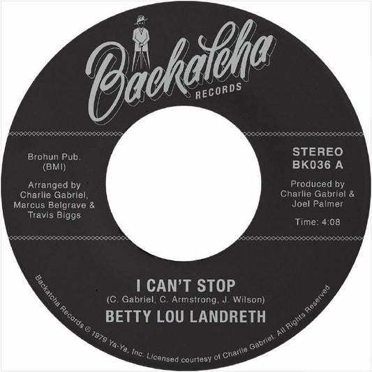 Betty Lou Landreth - I Can't Stop - Vocal c/w Instrumental