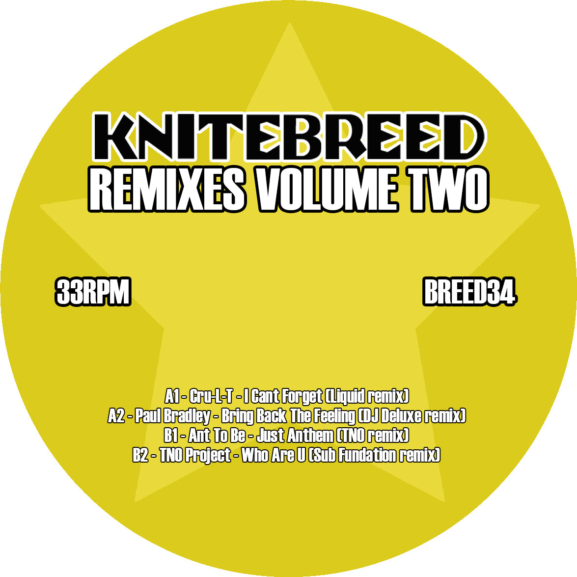 Various Artists - Knitebreed Remixes Volume Two EP [Yellow Vinyl]