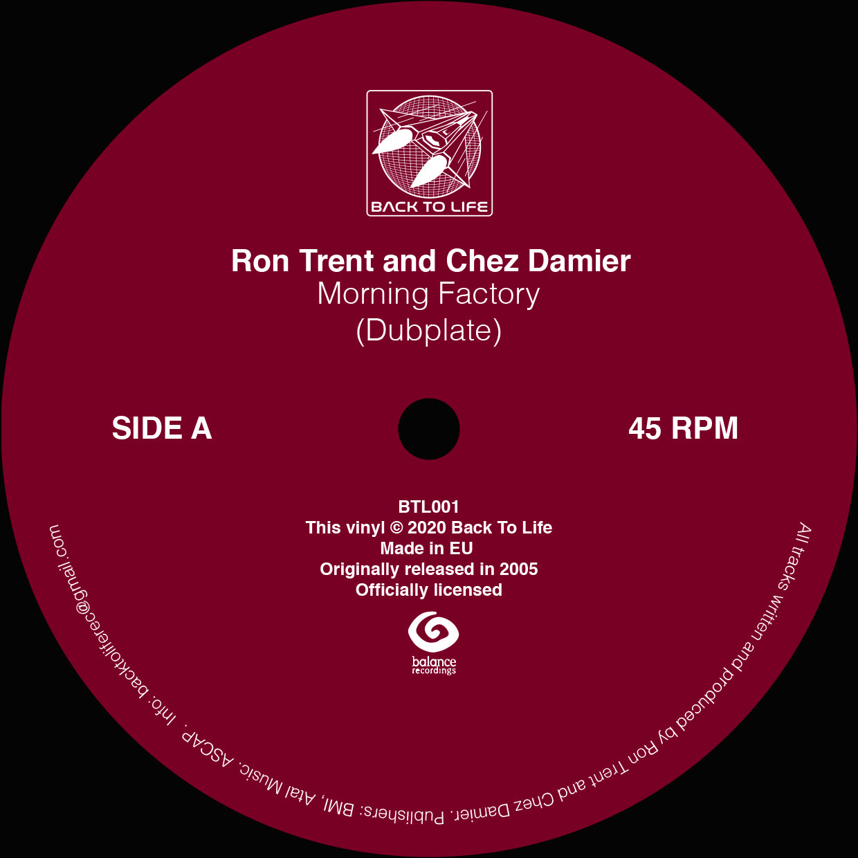 Ron Trent and Chez Damier - Morning Factory (dubplate) [Repress]