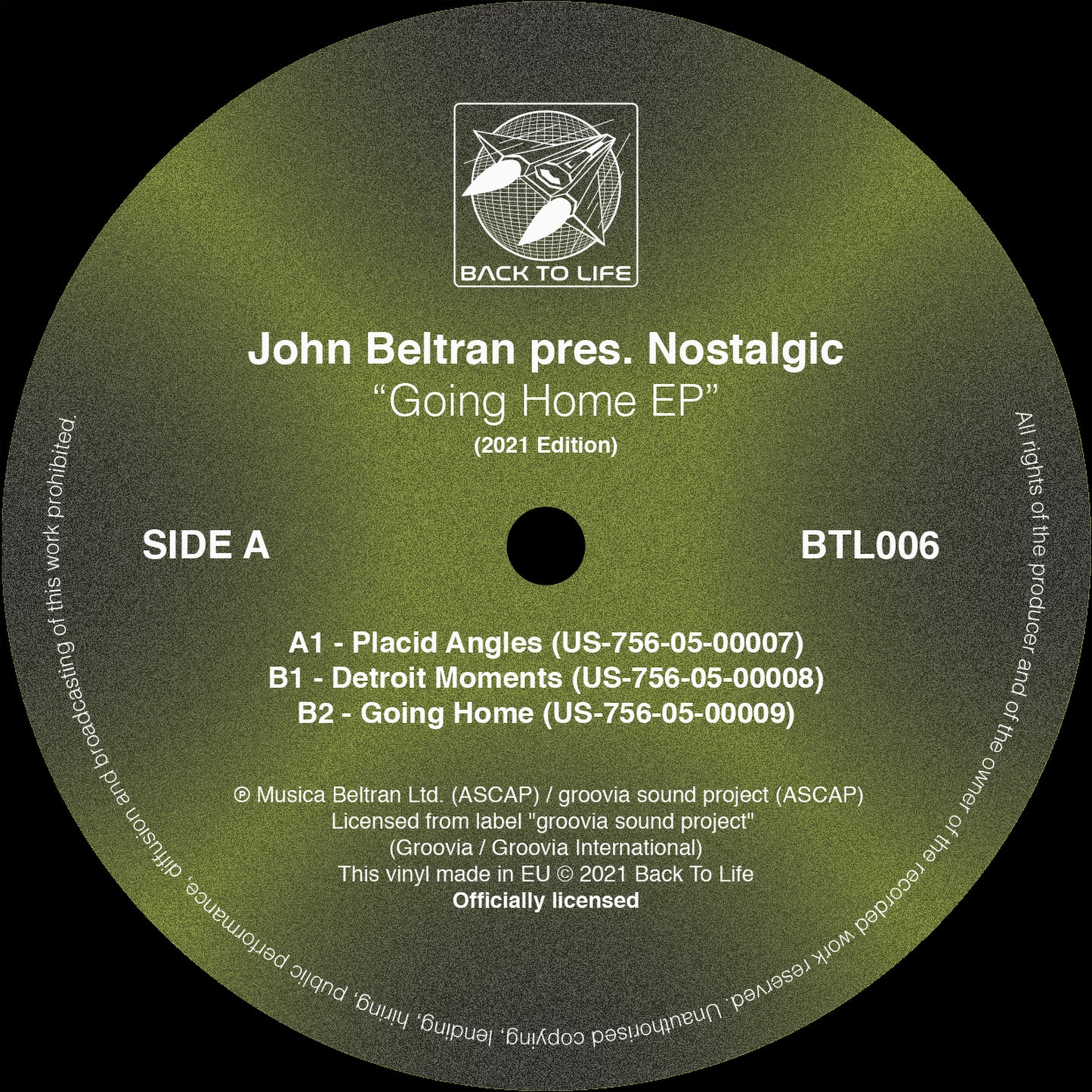 John Beltran pres Nostalgic - Going Home EP (2021 Edition)