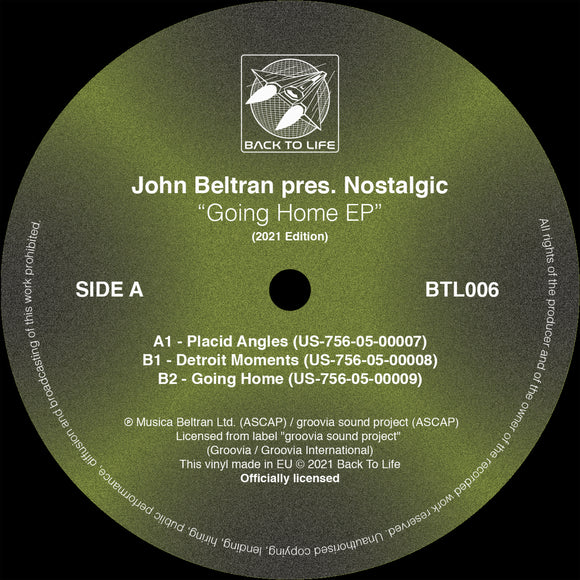 John Beltran pres Nostalgic - Going Home EP (2021 Edition)