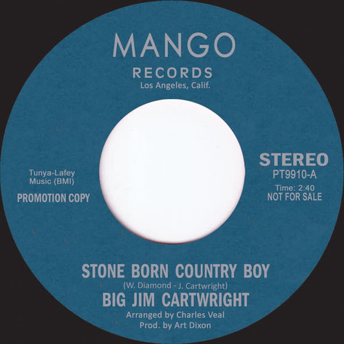 Big Jim Cartwright & Big Jim - Stone Born Country Boy