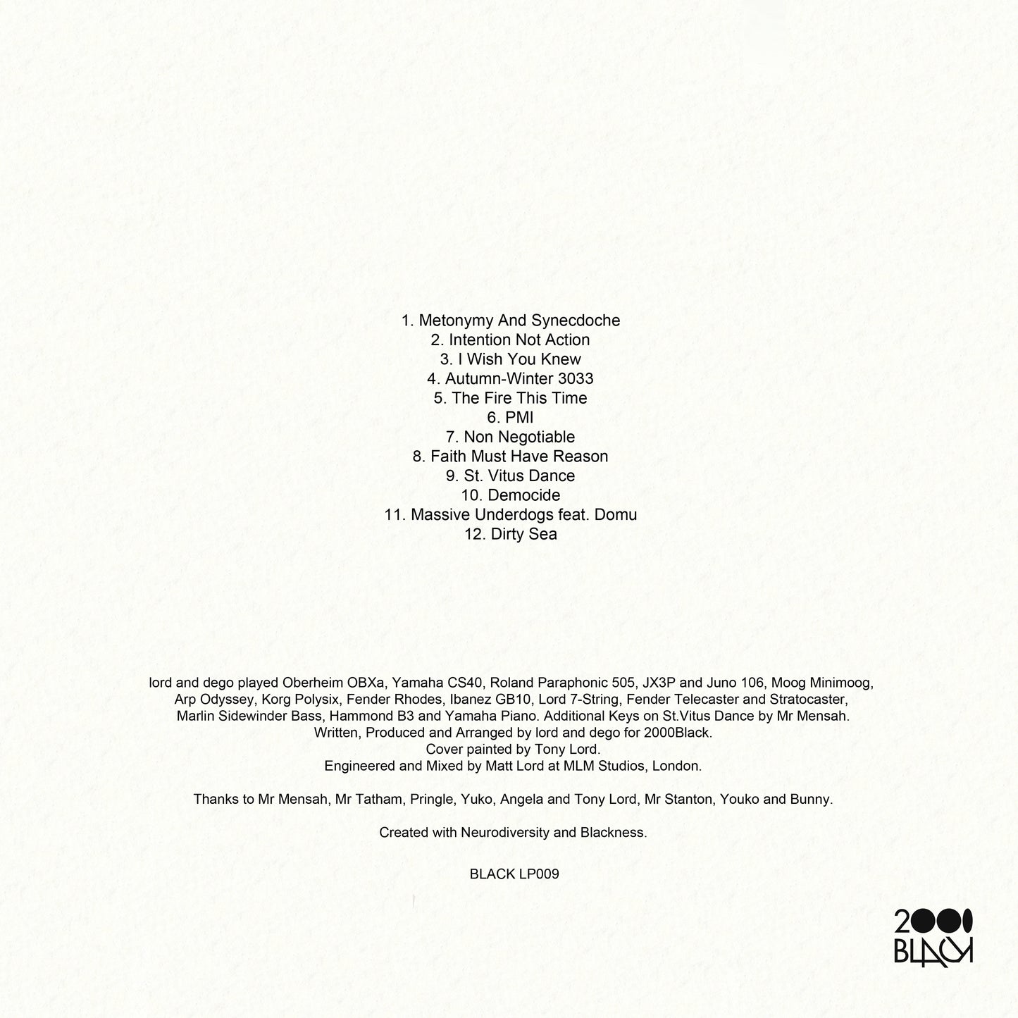 Lord & Dego - BLACKLP009