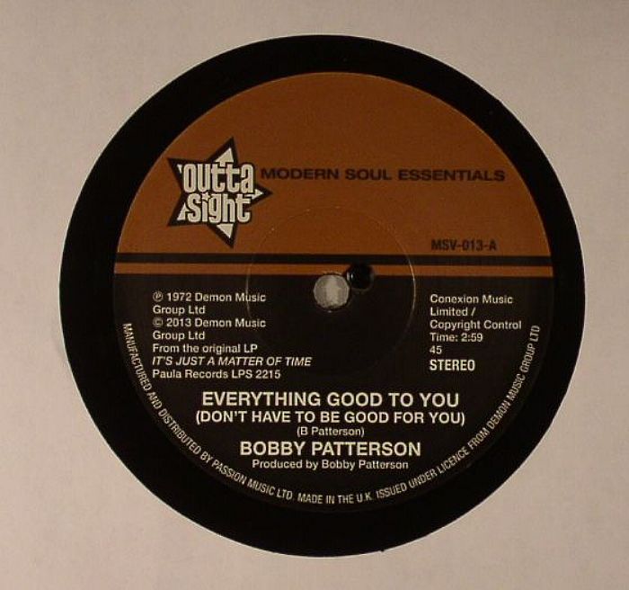Bobby PATTERSON - Everything Good To You