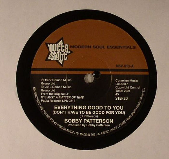 Bobby PATTERSON - Everything Good To You