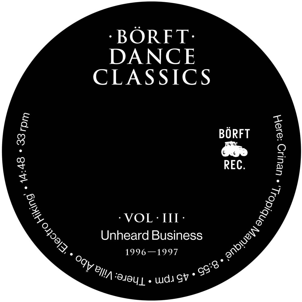 CRINAN / VILLA ABO - Borft Dance Classics Vol 3 - Unheard Business