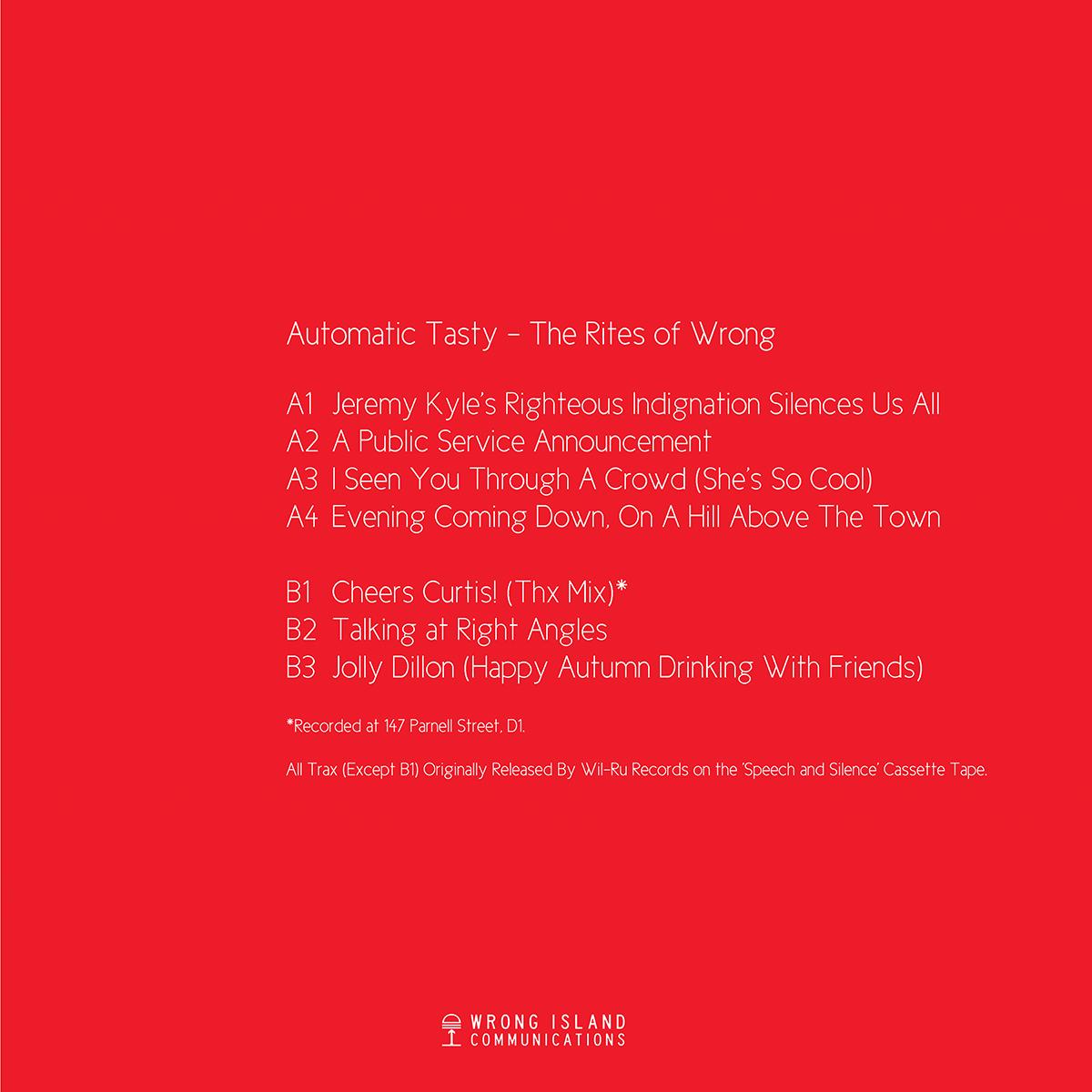 Automatic Tasty - The Rites Of Wrong [printed sleeve]