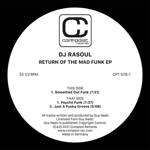 DJ RASOUL - Return Of The Mad Funk EP
