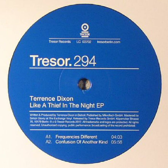 Terrence DIXON - Like A Thief In The Night EP