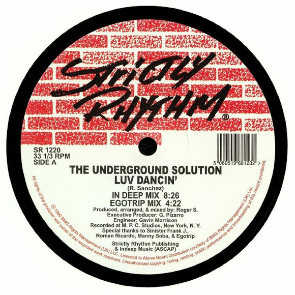 The UNDERGROUND SOLUTION - Luv Dancin' (reissue)
