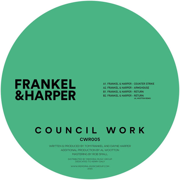 Frankel & Harper (incl. Al Wootton remix) - Return EP [180 grams]