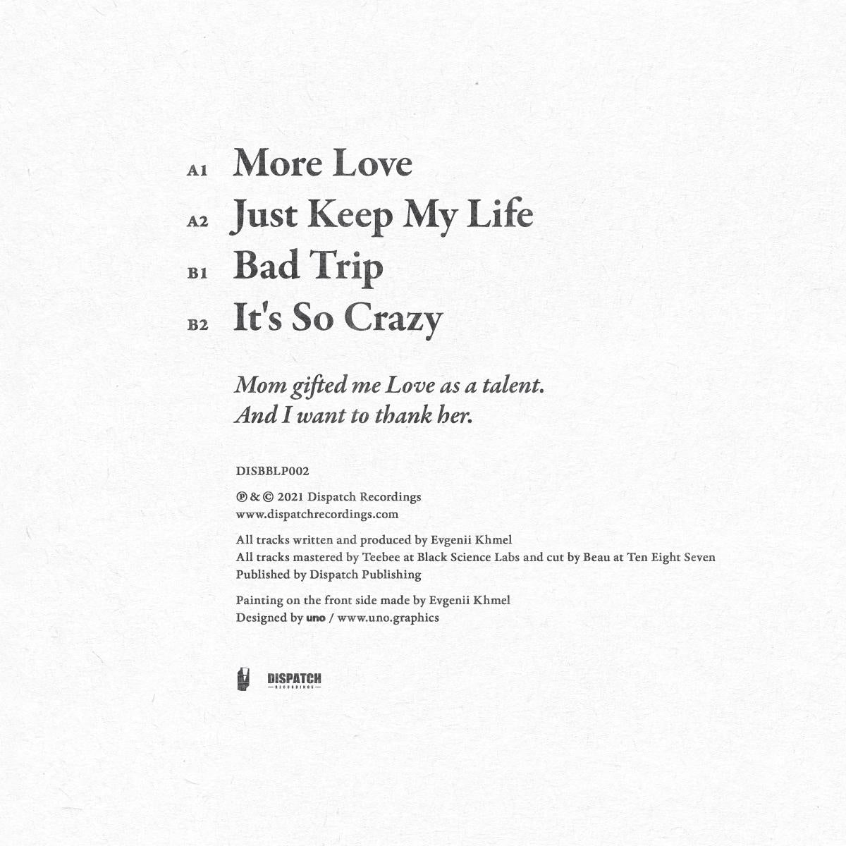 Black Barrel - Just Keep My Life [printed sleeve]