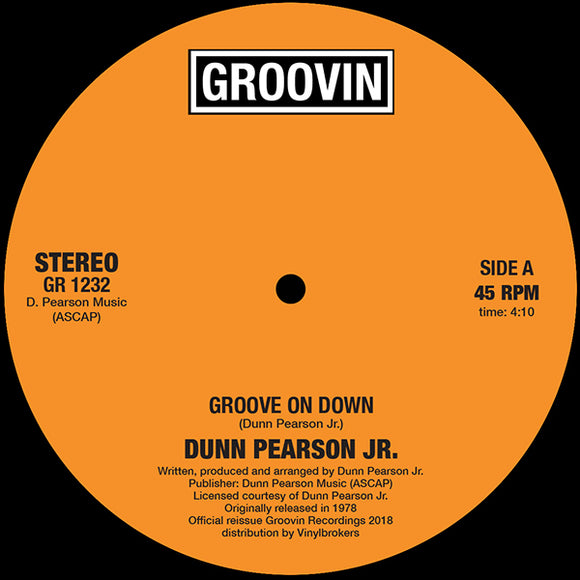 DUNN PEARSON JR - GROOVE ON DOWN