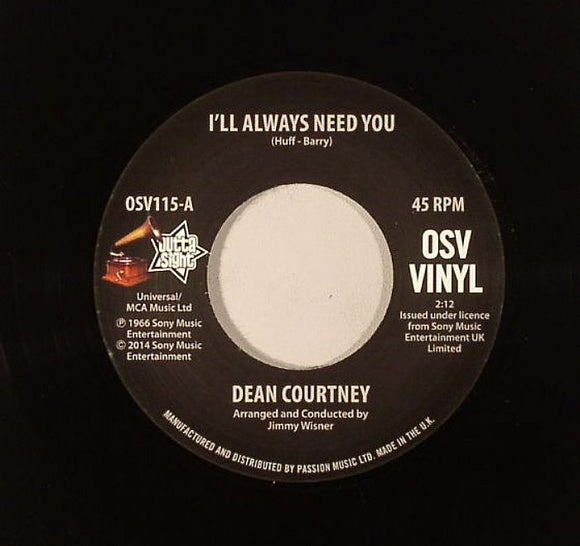 Dean COURTNEY - I'll Always Need You [Repress]