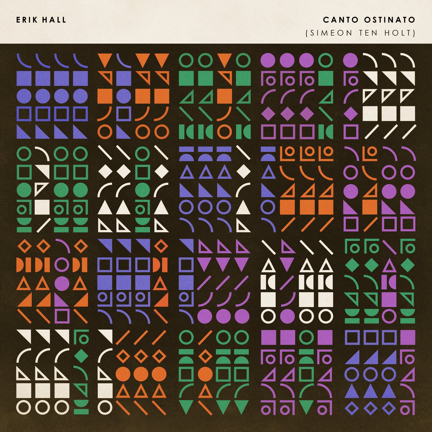Erik Hall - Canto Ostinato [CD]