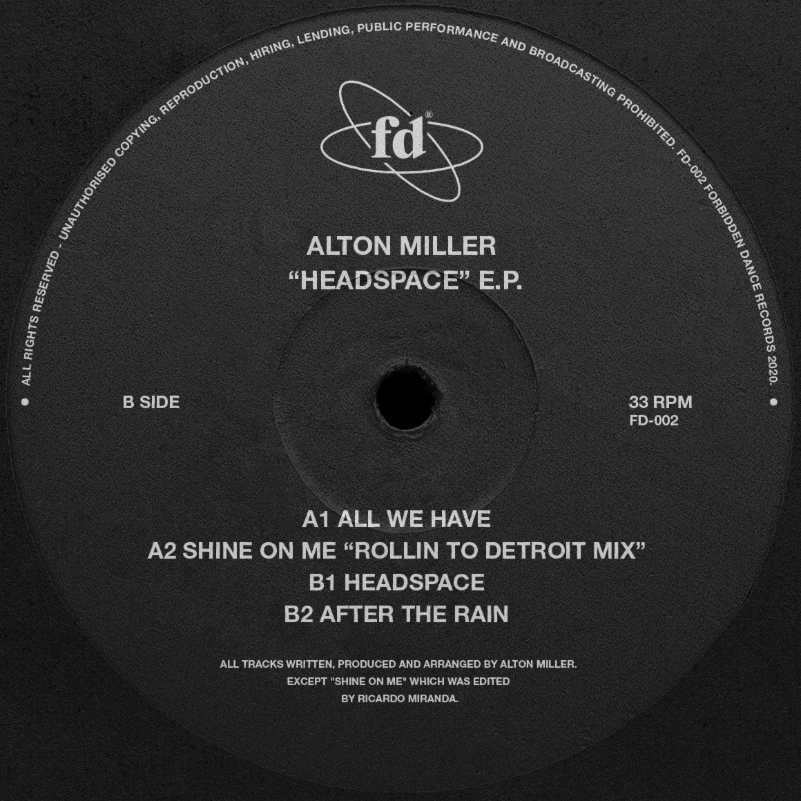 Alton Miller - Headspace EP