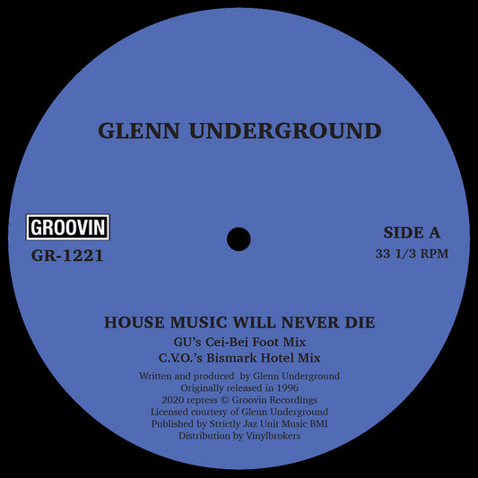 GLENN UNDERGROUND - HOUSE MUSIC WILL NEVER DIE
