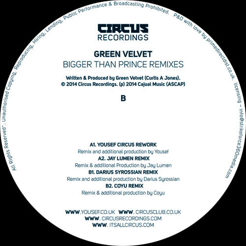 GREEN VELVET - BIGGER THAN PRINCE (REMIXES)