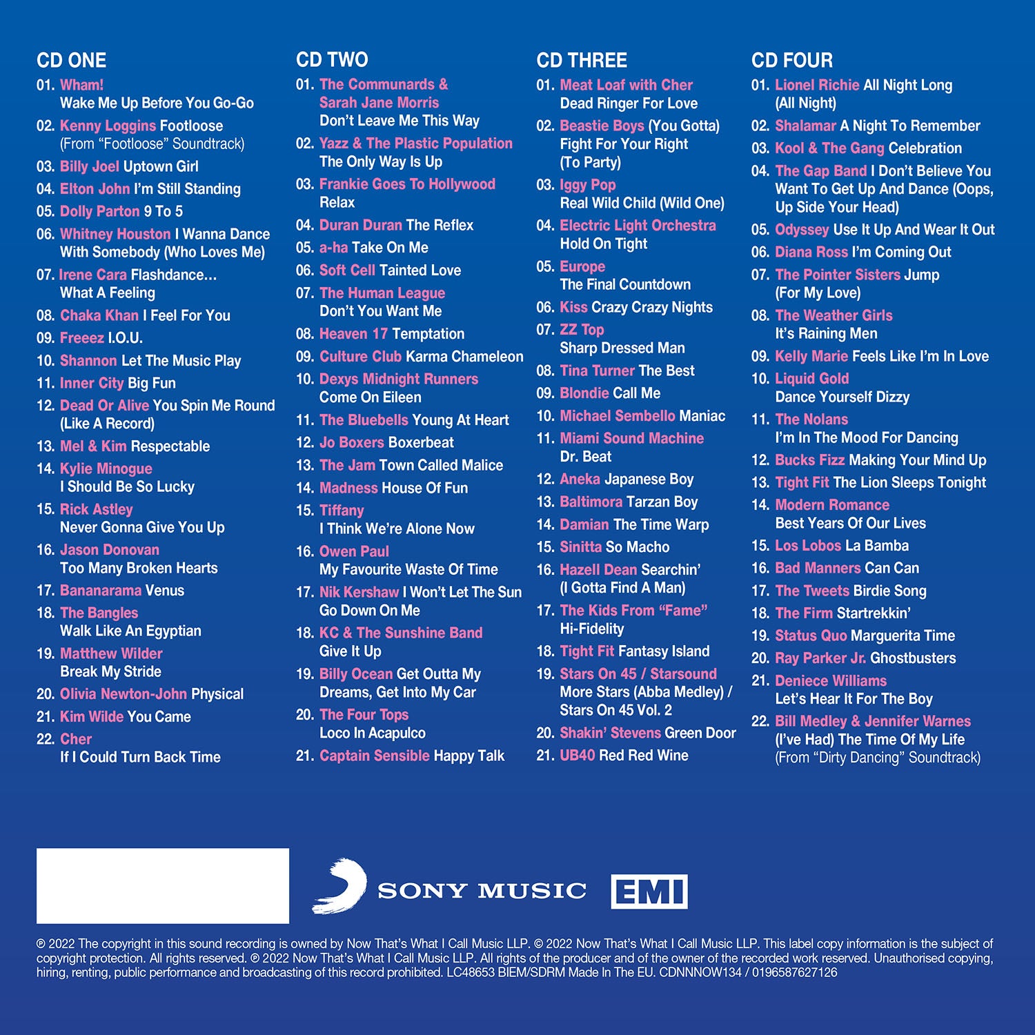 Various Artists NOW That's What I Call A Massive 80s Party [4CD