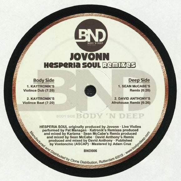 JOVONN - Hesperia Soul (remixes)
