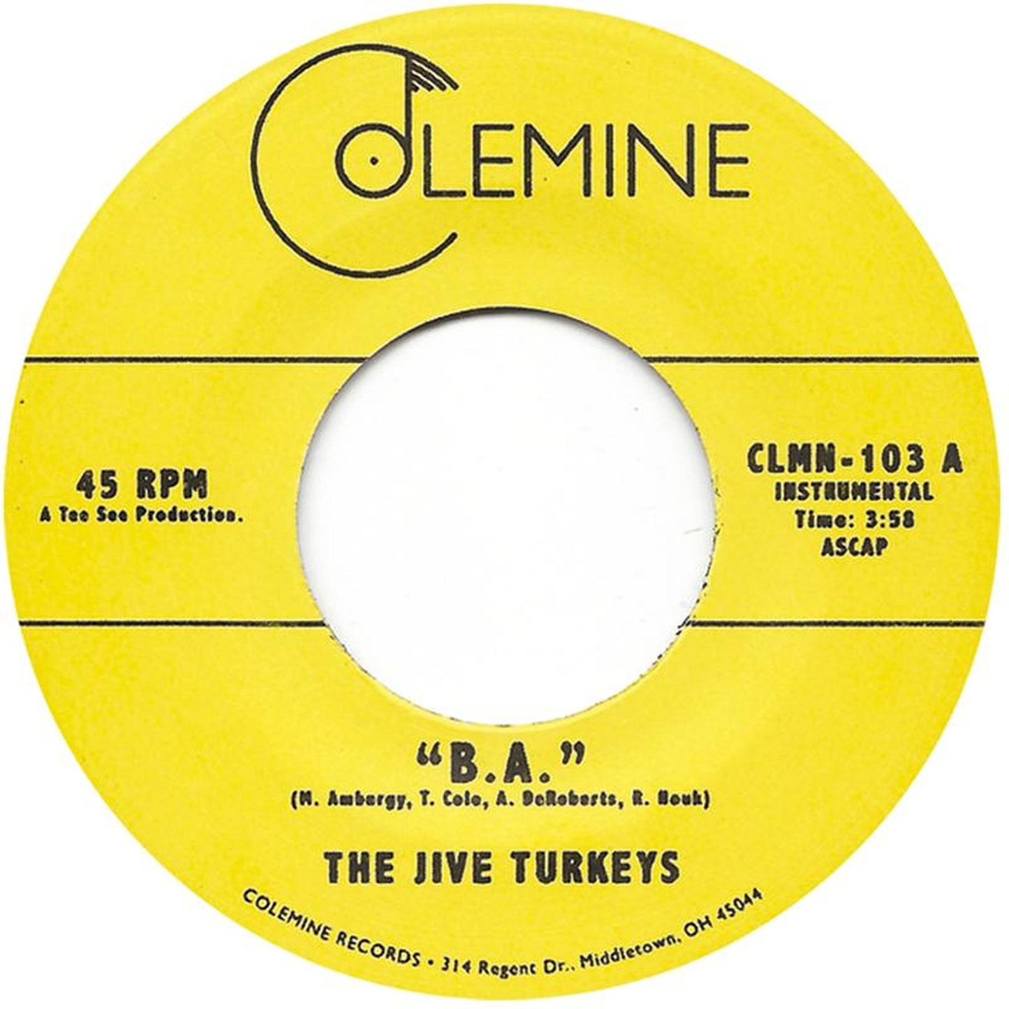 The Jive Turkeys – B.A / Chickenfoot [Opaque Brown Vinyl]