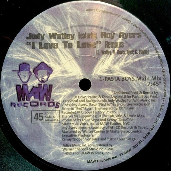 Jody Watley Featuring Roy Ayers - I Love To Love (Remixes)