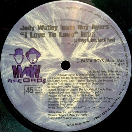 Jody Watley Featuring Roy Ayers - I Love To Love (Remixes)