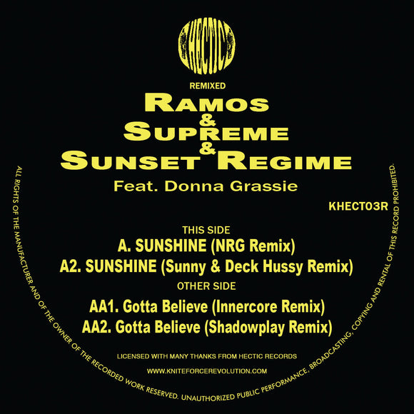 Ramos & Supreme & Sunset Regime - Gotta Believe / Sunshine Remixes EP