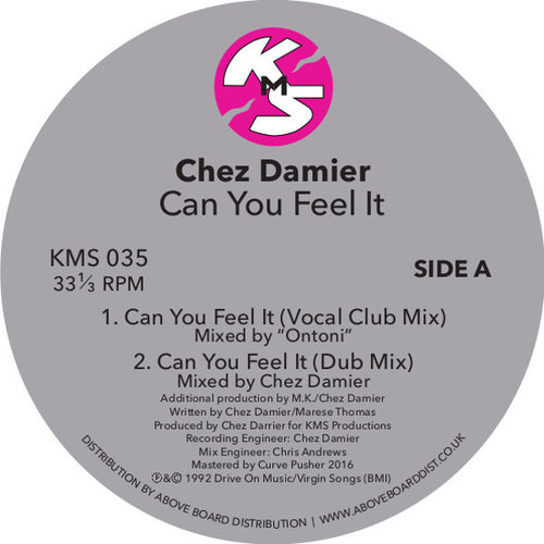 Chez DAMIER - Can U Feel It? (Clear Vinyl Repress)