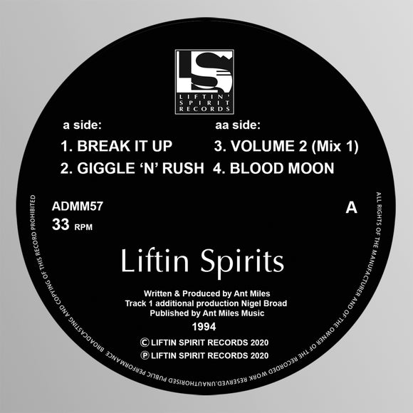 Liftin Spirits - Break it Up/Giggle N Rush/Vol 2 (Mix 1)/Blood Moon (1994)