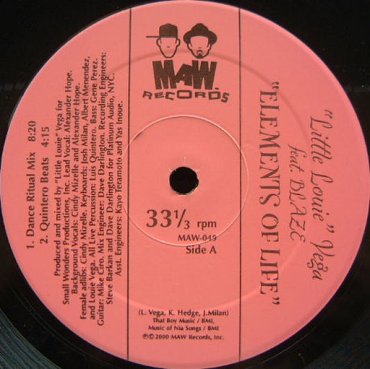 Little Louie Vega Feat Blaze - Elements Of Life