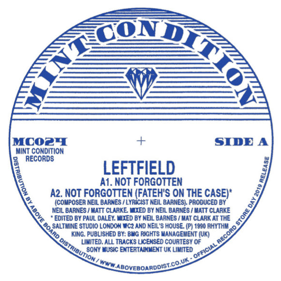 Leftfield - Not Forgotten (Record Store Day 2019)