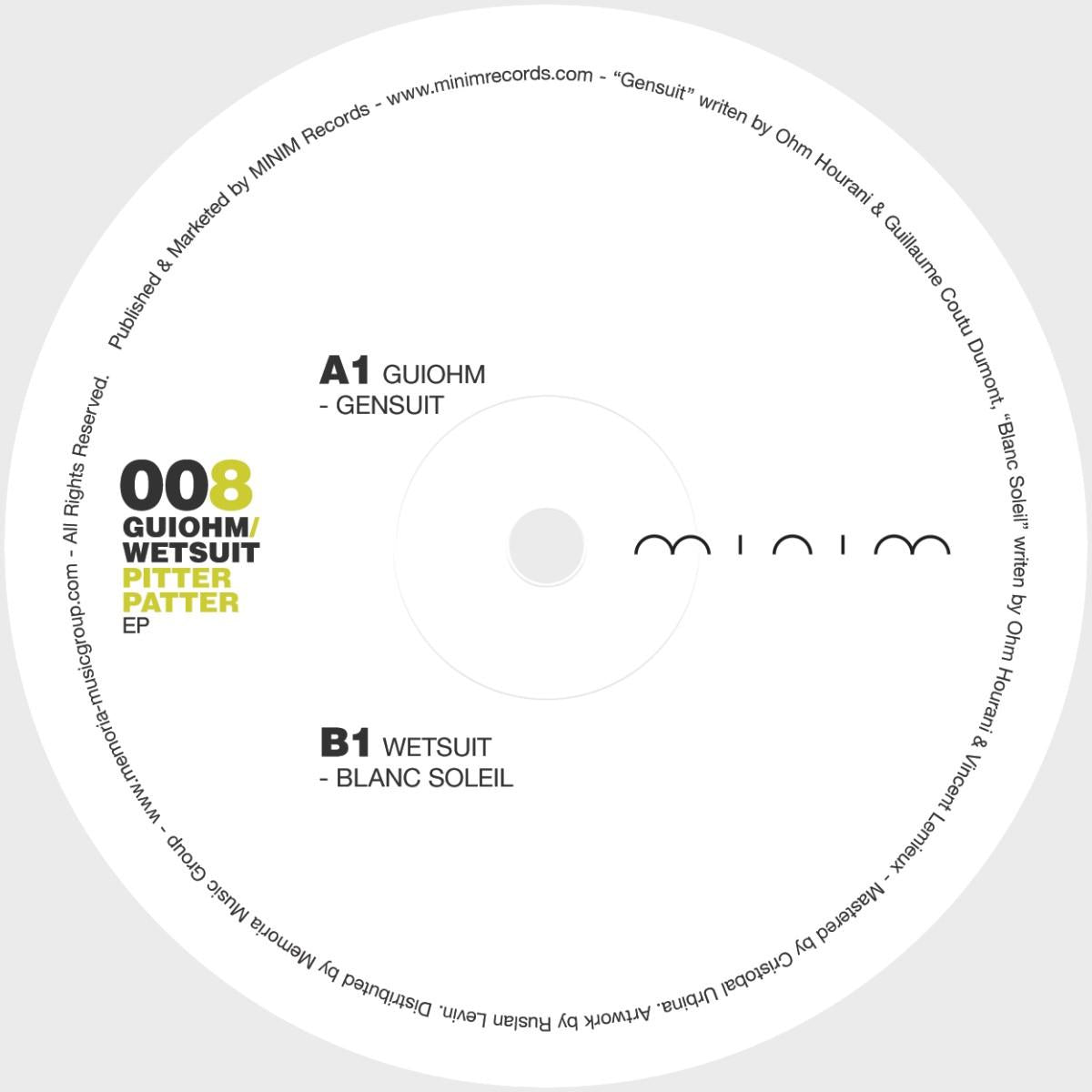 Guiohm / Wetsuit - Pitter Patter EP [vinyl only / 180 grams]