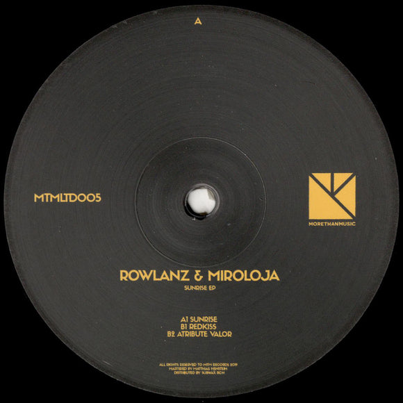 Rowlanz & Miroloja - Sunrise EP (2021 Repress)