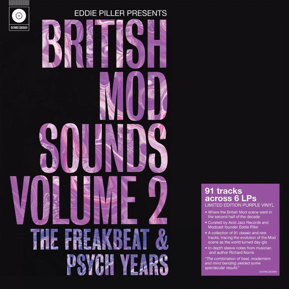 Various Artists - Eddie Piller Presents - British Mod Sounds of The 1960s Volume 2: The Freakbeat & Psych Years (140g Purple vinyl) [6LP]