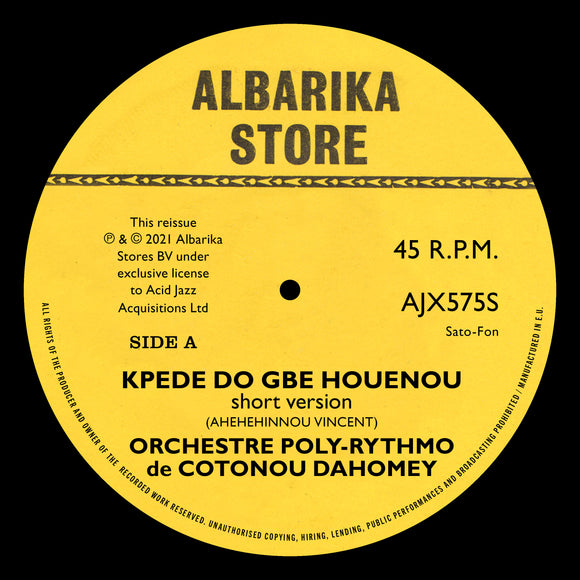 Orchestre Poly-Rythmo de Cotonou Dahomey - Kpede Do Gbe Houenou / Ma Wa Mon Nou Mi O