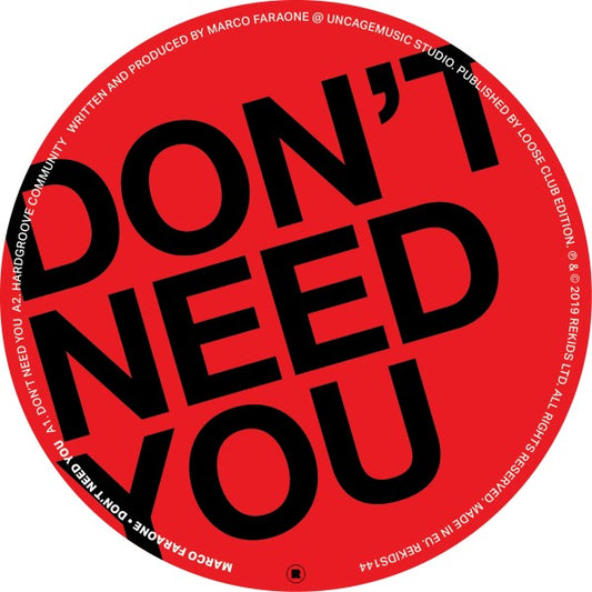 Marco FARAONE - Don't Need You