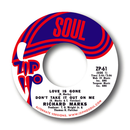 RICHARD MARKS - LOVE IS GONE (Alt Version) 7"