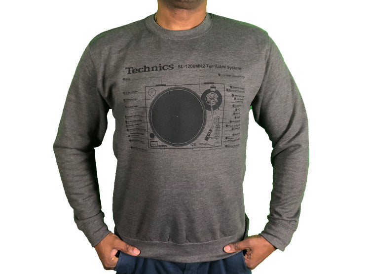 Technics SL-1200MK2 Sweatshirt - Grey (Large)